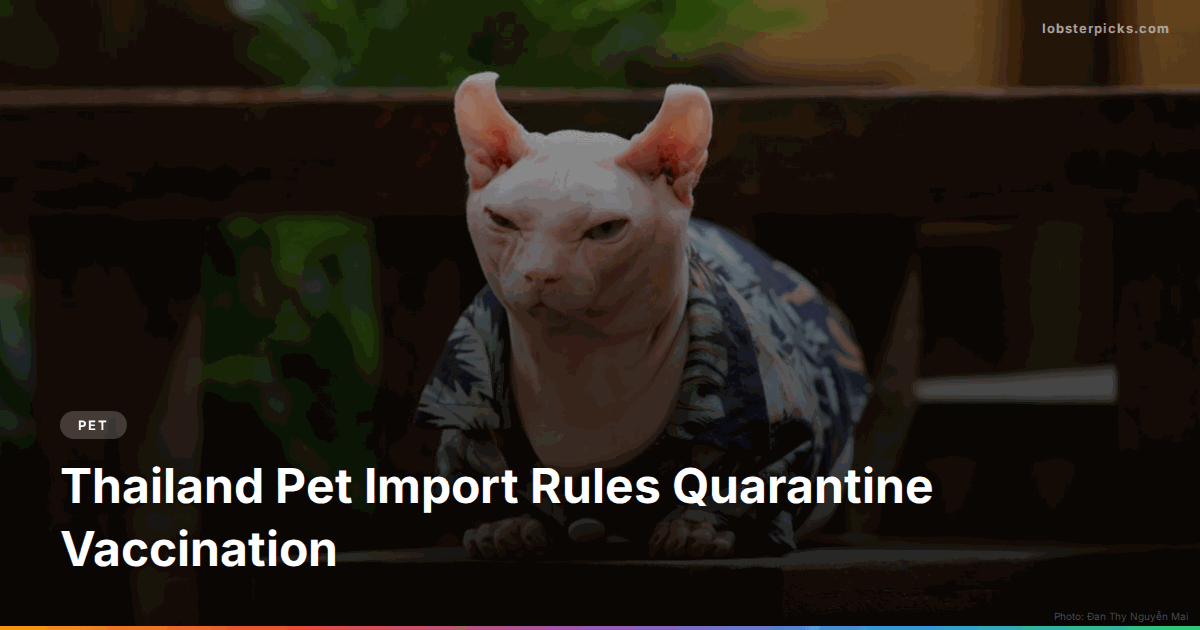 Thailand Pet Import Rules: Complete Quarantine & Vaccination Guide